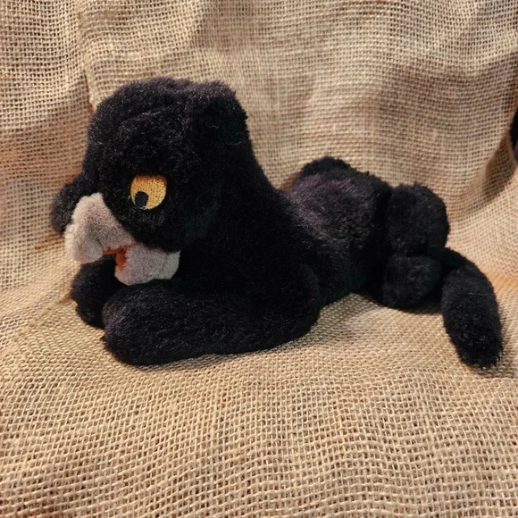 Vintage Walt Disney Company The Jungle Book Bagheera Plush. 18" L w Tail x 6" H - Picture 1 of 11